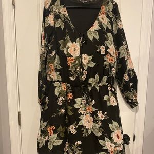 Floral long sleeve dress